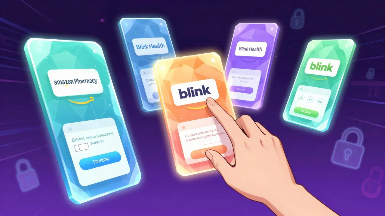 Magical interface comparing online pharmacy options
