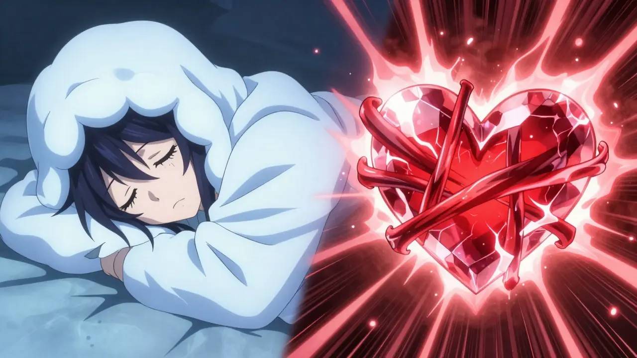 Magical spirits represent drowsiness and heart strain from allergy meds